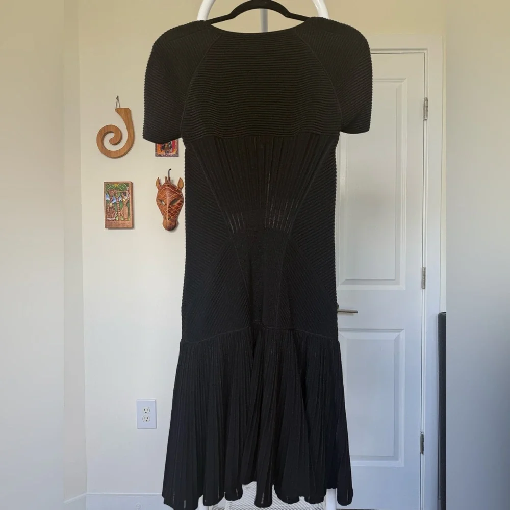 NWT Alexander McQueen Metallic Armor Knit Mini Dress - Picture 6 of 7